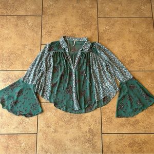 Free People Boho Style Floral Top
